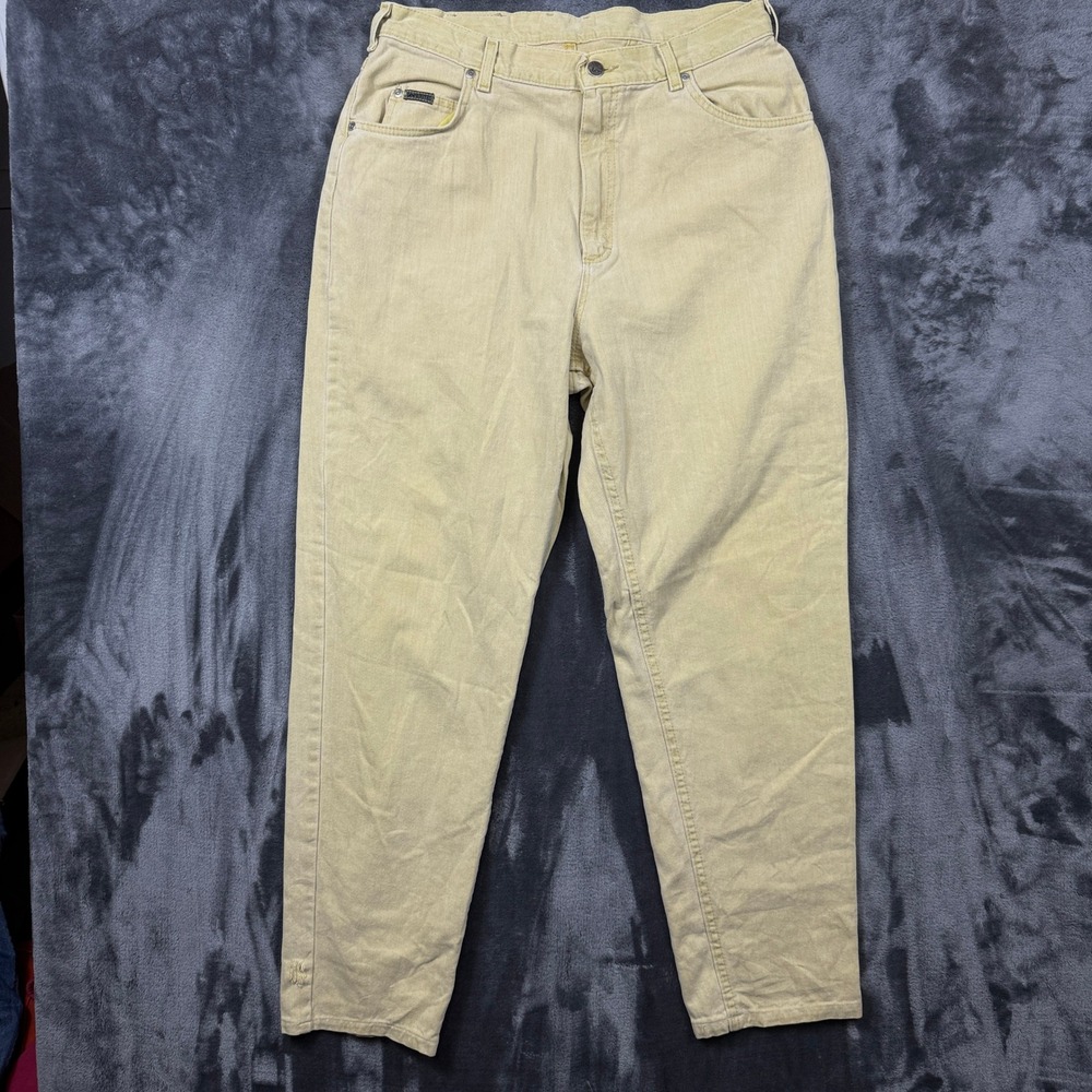 Lee Riveted Jeans Womens 31 Yellow Good Tapered High Waist Denim Pants